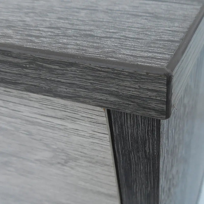 Meuble TV de style industriel de 71 pouces avec armoire rabattable et 2 étagères, gris, convient aux téléviseurs jusqu'à 79 pouces