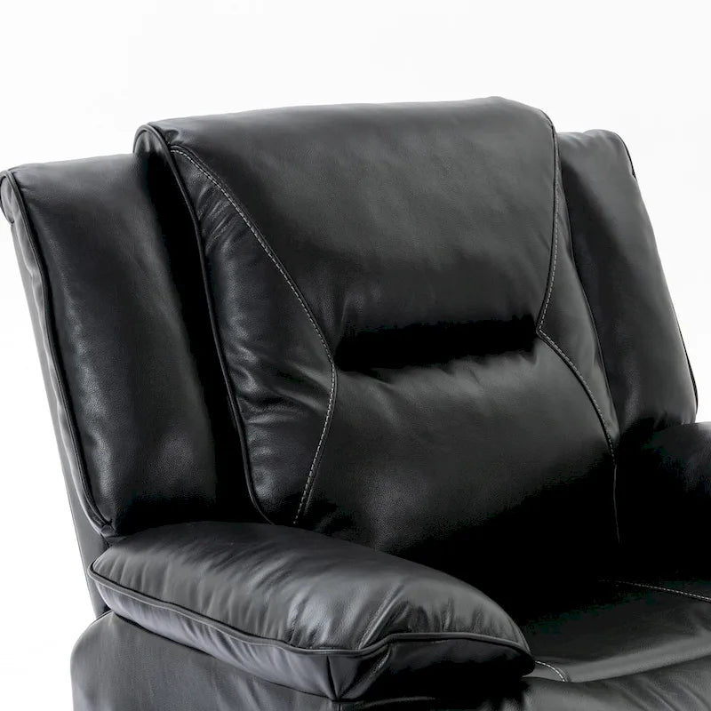 Canapé inclinable manuel 2 places avec bande LED, porte-gobelets et rangement, gris / noir, 2 places