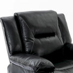 Canapé inclinable manuel 2 places avec bande LED, porte-gobelets et rangement, gris / noir, 2 places