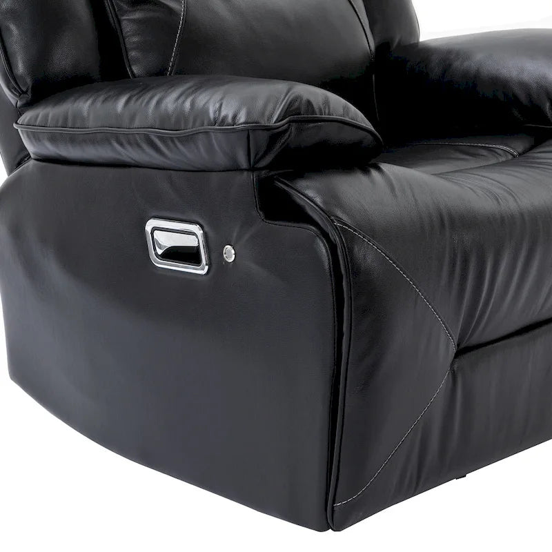 Canapé inclinable manuel 2 places avec bande LED, porte-gobelets et rangement, gris / noir, 2 places