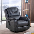 Fauteuil inclinable électrique avec massage, chaleur lombaire et port USB, noir/marron, une place
