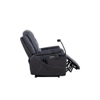 Fauteuil inclinable électrique avec massage, chaleur lombaire et port USB, noir/marron, une place