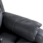 Fauteuil inclinable électrique avec massage, chaleur lombaire et port USB, noir/marron, une place