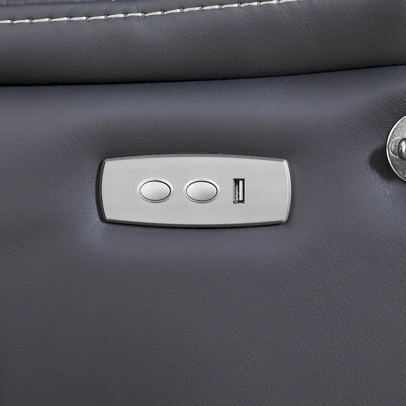Fauteuil inclinable électrique avec massage, chaleur lombaire et port USB, noir/marron, une place
