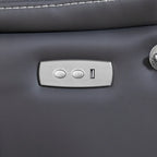 Fauteuil inclinable électrique avec massage, chaleur lombaire et port USB, noir/marron, une place