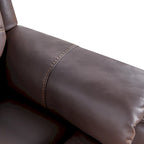 Fauteuil inclinable électrique avec massage, chaleur lombaire et port USB, noir/marron, une place