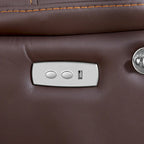 Fauteuil inclinable électrique avec massage, chaleur lombaire et port USB, noir/marron, une place