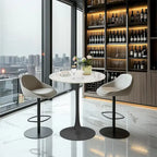 39.37 High Bar Table Round Cafe Bistro Pub Cocktail Kitchen Table Sintered Stone-top