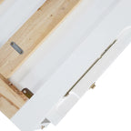 Lit escamotable Queen Size avec armoire rabattable et surface d'exposition, blanc / gris