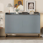 Lit escamotable Queen Size avec armoire rabattable et surface d'exposition, blanc / gris
