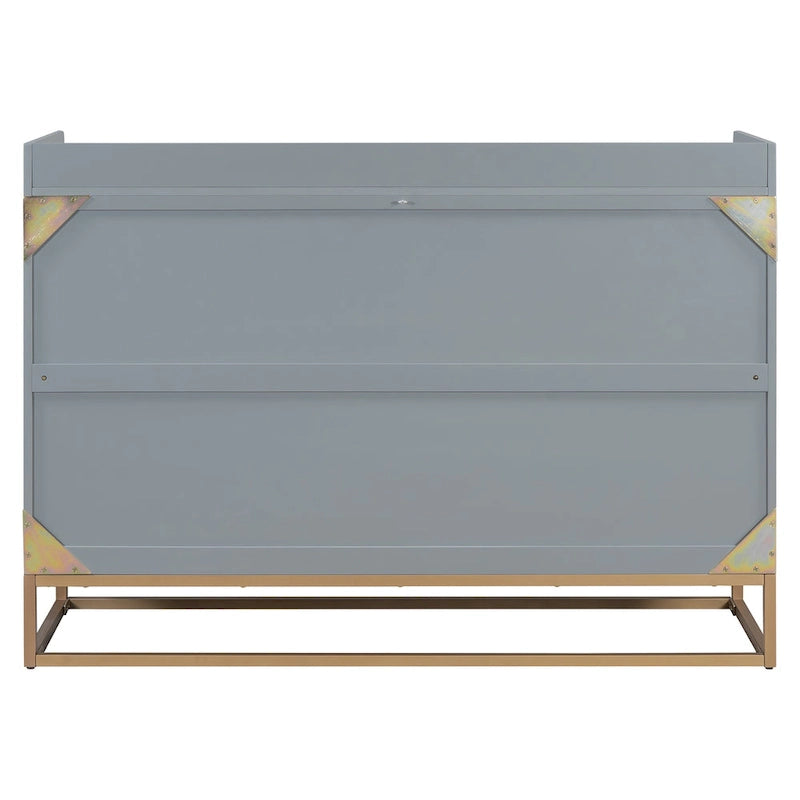 Lit escamotable Queen Size avec armoire rabattable et surface d'exposition, blanc / gris