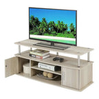 Meuble TV contemporain de 47" avec 2 armoires et étagères, plusieurs couleurs, convient aux téléviseurs jusqu'à 55"