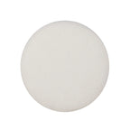 Repose-pieds ottoman rond Sherpa, blanc, simple
