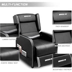 Fauteuil inclinable de jeu en cuir PU avec dossier et repose-pieds réglables, plusieurs couleurs, une place