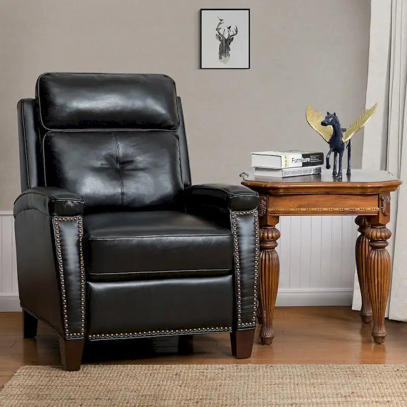 Fauteuil inclinable moderne du milieu du siècle avec clous décoratifs, plusieurs coloris, une seule place