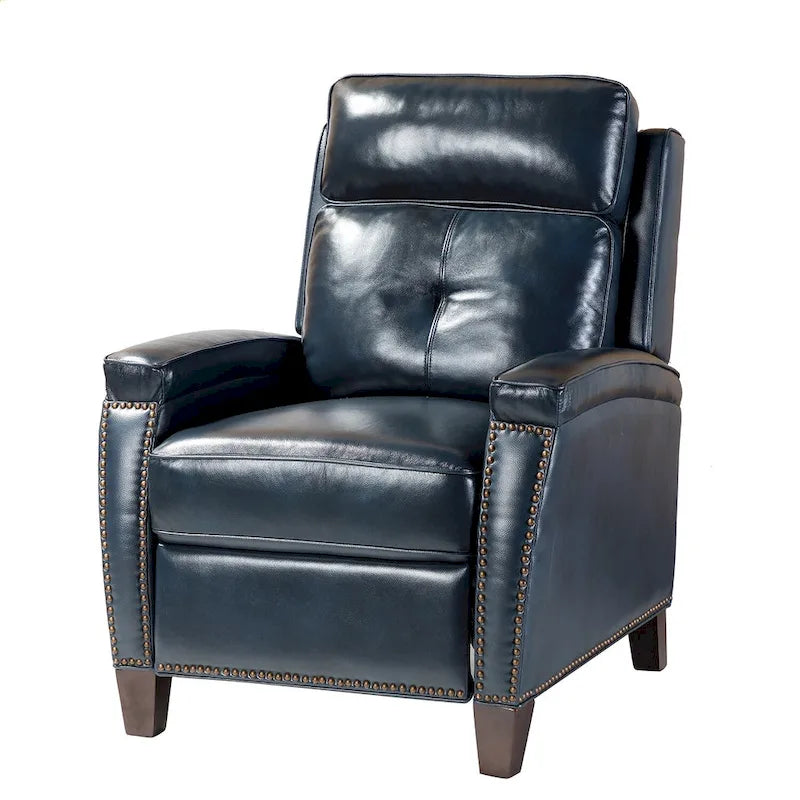 Fauteuil inclinable moderne du milieu du siècle avec clous décoratifs, plusieurs coloris, une seule place