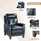 Fauteuil inclinable moderne du milieu du siècle avec clous décoratifs, plusieurs coloris, une seule place