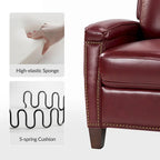 Fauteuil inclinable moderne du milieu du siècle avec clous décoratifs, plusieurs coloris, une seule place
