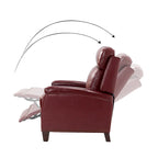 Fauteuil inclinable moderne du milieu du siècle avec clous décoratifs, plusieurs coloris, une seule place