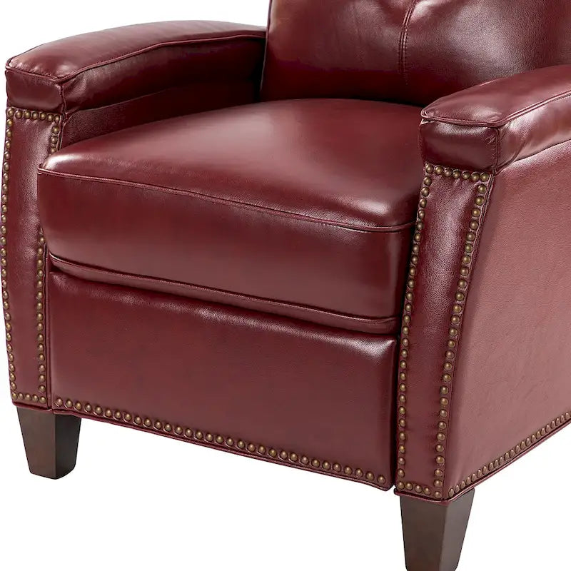 Fauteuil inclinable moderne du milieu du siècle avec clous décoratifs, plusieurs coloris, une seule place