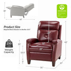 Fauteuil inclinable moderne du milieu du siècle avec clous décoratifs, plusieurs coloris, une seule place