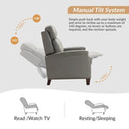 Fauteuil inclinable moderne du milieu du siècle avec clous décoratifs, plusieurs coloris, une seule place