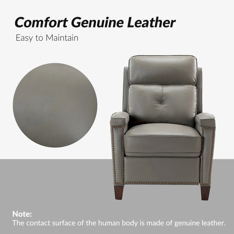 Fauteuil inclinable moderne du milieu du siècle avec clous décoratifs, plusieurs coloris, une seule place