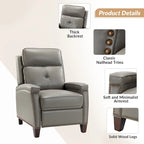 Fauteuil inclinable moderne du milieu du siècle avec clous décoratifs, plusieurs coloris, une seule place