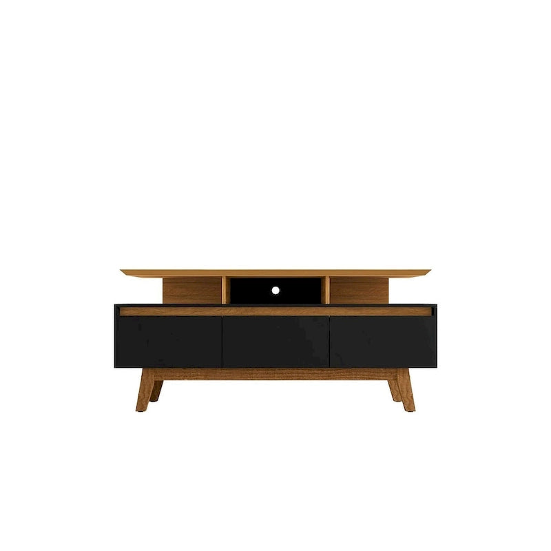 Meuble TV de 63 po de style Mid-Century Modern, plusieurs couleurs, convient aux téléviseurs jusqu'à 60 po
