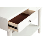 Console de style moderne du milieu du siècle avec 2 tiroirs doublés de feutre, Noyer / Marron / Blanc / Noir