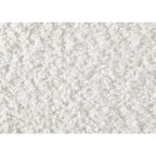 Lit plateforme rembourré Queen avec plinthe en bois, Boucle crème / Tissu gris