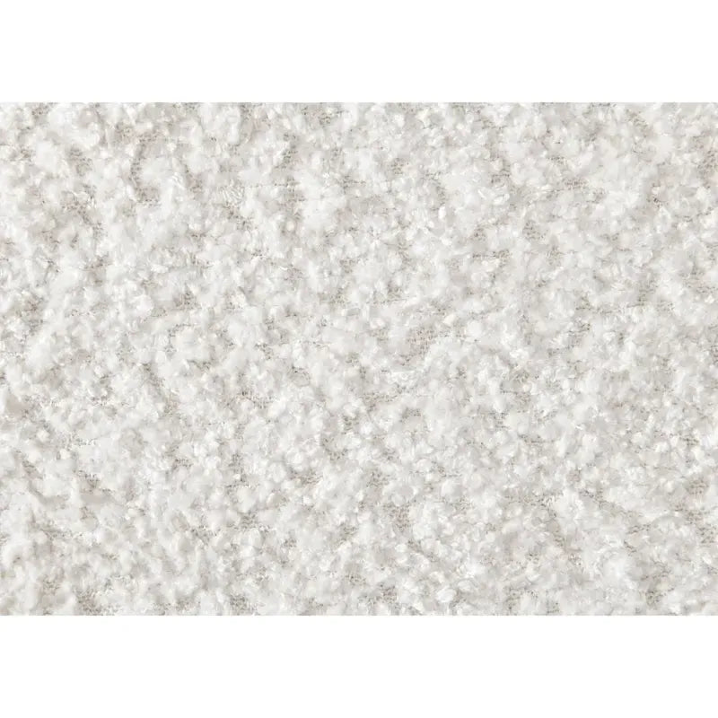 Lit plateforme rembourré Queen avec plinthe en bois, Boucle crème / Tissu gris