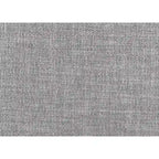 Lit plateforme rembourré Queen avec plinthe en bois, Boucle crème / Tissu gris