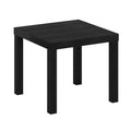 Table d'appoint carrée avec étagère de rangement, noir/blanc