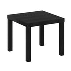 Table d'appoint carrée avec étagère de rangement, noir/blanc