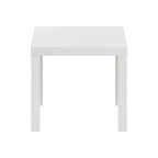 Table d'appoint carrée avec étagère de rangement, noir/blanc