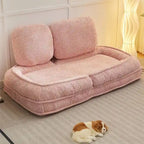 Convertible Flip Chair, Floor Lazy Sofa, Folding Upholstered Couch Bed with Adjustable Backrest