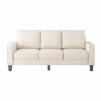 Canapé en tissu moderne avec rangement sous l'assise, beige, 3 places