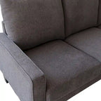 Canapé en tissu moderne avec rangement sous l'assise, beige, 3 places