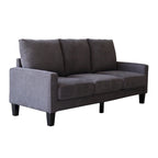 Canapé en tissu moderne avec rangement sous l'assise, beige, 3 places