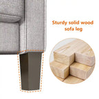 Canapé en tissu moderne avec rangement sous l'assise, beige, 3 places