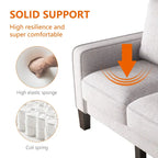 Canapé en tissu moderne avec rangement sous l'assise, beige, 3 places