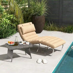 Table d'appoint d'extérieur pliante en rotin, marron, 61 cm (L) x 41 cm (l) x 41 cm (H)