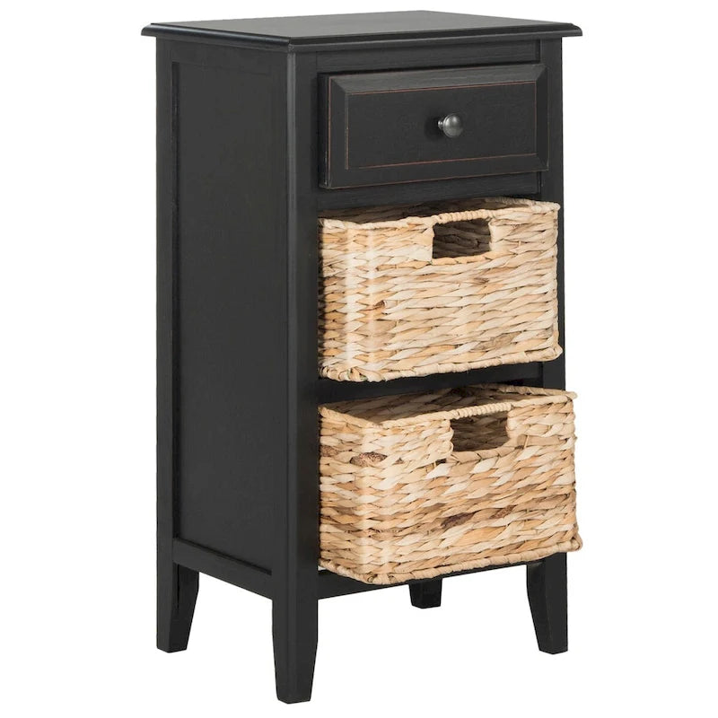 Table de chevet rustique avec tiroirs, Plusieurs couleurs, 15"L x 12"P x 27,6"H