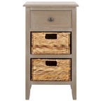 Table de chevet rustique avec tiroirs, Plusieurs couleurs, 15"L x 12"P x 27,6"H