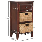 Table de chevet rustique avec tiroirs, Plusieurs couleurs, 15"L x 12"P x 27,6"H