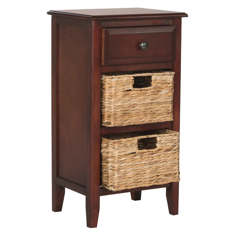 Table de chevet rustique avec tiroirs, Plusieurs couleurs, 15"L x 12"P x 27,6"H