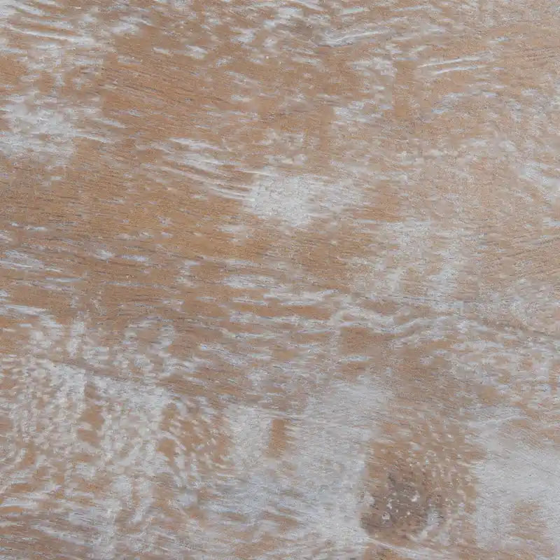 Table d'appoint d'appoint ronde côtière de 23 pouces avec base en rotin, lavis gris/brun miel/naturel