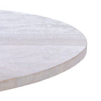 Table d'appoint d'appoint ronde côtière de 23 pouces avec base en rotin, lavis gris/brun miel/naturel