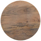 Table d'appoint d'appoint ronde côtière de 23 pouces avec base en rotin, lavis gris/brun miel/naturel
